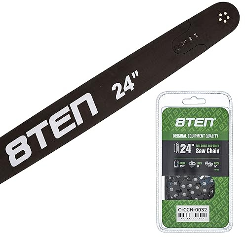 8TEN 24 Chainsaw Guide Bar & .050 3/8 84DL Chain for Stihl 066 044 064 30030004030 33RM84E