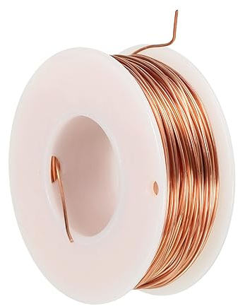 PATIKIL 131Ft Massiver Blanker Kupferdraht 22 Messgerät 99.9% Reiner Kupferdraht 0.7mm Weiche Perlendraht Metall Pflanze Stiel Krawatten für Schmuck Handwerk (40m)