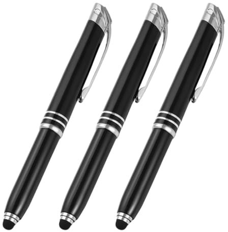 EXCEART 3stücke Kugelschreiber Mit Touchscreen-Funktion Metallstifte Mit Leuchtender Spitze Für Schule Und Büro Kreatives Schreibgerät Für Studenten