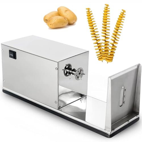 Trancheuse De Pommes De Terre électrique Tornado, Trancheuse Légumes De Chips De Pomme De Terre, Machine De Découpe De Pommes De Terre en Spirale Commerciale pour Patates Douces Carottes Concombres