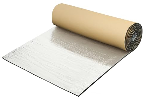 QUARKZMAN Tappetino insonorizzante per auto in foglio di alluminio a cellule chiuse Isolamento termico per cofano, parafango e copertura motore barca 100cmx30cmx5mm