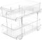 MOUYAT 2 Tier Pull Out Cabinet Organiser, Under Sink Storage, Bathroom Storage Organiser with Drawers, Multipurpose Cupboard Shelf for Under Sink, Kitchen Cabinet Pantry, 32x23x18.5cm