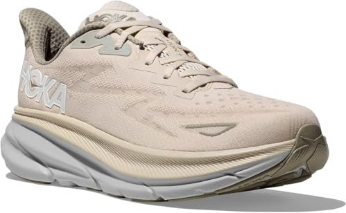 HOKA ONE ONE Clifton 9 Herren Straßenlaufschuhe, Hafermilch/Gerste, 45 EU