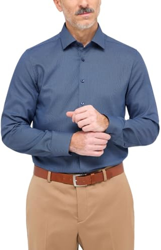 ETERNA Herren Baumwollhemd Slim FIT 1/1 dunkelblau 44_H_1/1