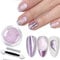 BORN PRETTY Chrome Nail Powder Magnetic Mirror Effect Powder for Nails High Gloss Purple Pure Metallic Nail Glitter Manicure Pigments for Nail Art DIY Salon