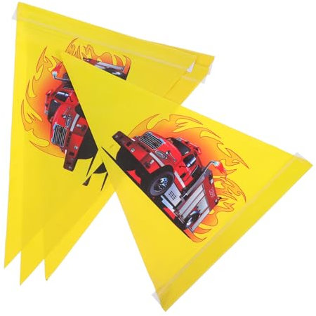 ORFOFE 4stücke Sicherheitsflagge Für Kinderfahrräder Dreieckige Warnflagge Mit Feuerwehr- Sichtbarkeit Erhöhen Und Beim Radfahren Fördern Geeignet Für Mädchen Und Senioren Gelb