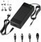 Yeerain Amélioré 42V 3A Chargeur Trotinette Electrique, Chargeur Hoverboard avec 4 Connecteurs, Chargeur Universel pour Hoverboard, Trottinette, Xiaomi, pour Toutes Les Batteries Lithium 36V DC