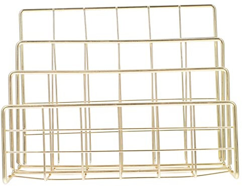 GRIRIW L-Förmiges Bücherregal aus Rostfreier Legierung Design Einfach zu Verwenden Desktop Organizer für Büro und Zuhause Platzsparend Leicht zu Reinigen