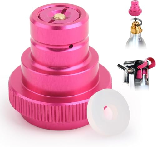 CO2 Quick Adapter, Aufgerüstet Soda Zylinder Quick Connect Kompatibel mit Duo/Terra/Art, Schnelladapter für 425g Zylinder 60L Trapezgewinde TR21-4, F-QC1.0-P, Soda Connect mit 2 Gasket