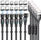 AUFU Câble de Charge Magnétique USB [6 Pièces, 0.5m 1m 1m 2m 2m 3m], Câble USB Magnétique 540° Rotation, Embouts Micro USB/Type-C, Compatible Téléphones/Tablettes USB C