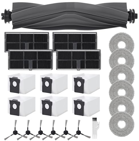 Kit d'accessoires pour Dreame L10s Pro Ultra Heat/L10s Ultra Gen 2/X30 Ultra/X40 Ultra,Inclus 6 Serviettes, 6 Sacs à Vide,6 Brosses Latérales, 4 Filtres, 1 Brosse Principale, 1 Petite Brosse