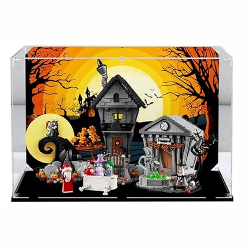 Acryl-Vitrine für Lego 21351 Der Alptraum vor Weihnachten, staubdichte und transparente Aufbewahrungsbox, kompatibel mit Lego 21351 (nur Hülle, kein Modell)