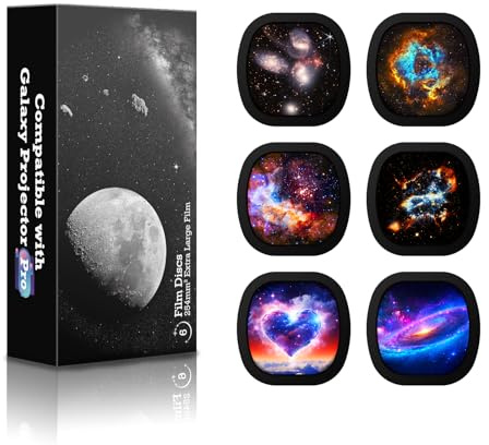 Galaxy Projector Disc - 6 Realistic Film Discs for YunLone and Other Same Model Meteor and Galaxy Projector (SKE-TKQ01 & BL-DQY02 Pro) 5K Ultra HD Projector Slides - 6 Disc Set