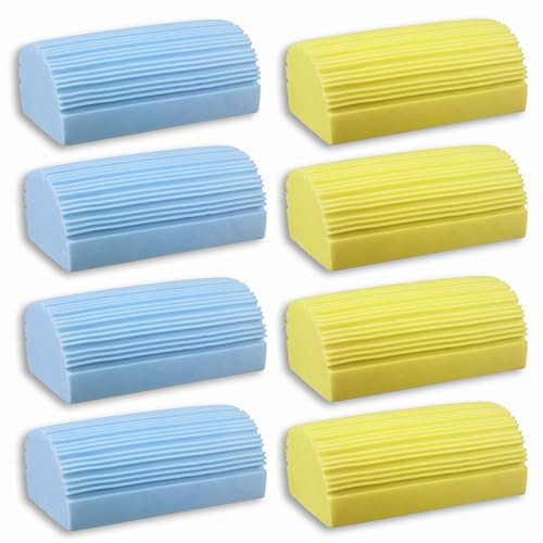 IPPA Spugne Polvere Riutilizzabili - Set di 8 - Spugne in PVA con profilo seghettato, Multi - Superficie, Morbide e Riutilizzabili, Ideali per Finestre, Porte, Stipiti, Fornelli. Ultra Assorbenti
