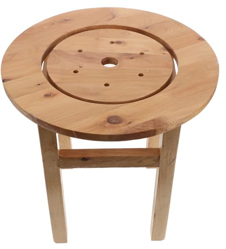 Gatuida Siège de bain de vapeur en bois pour femmes - Siège de bain de vapeur rond et creux - Tabouret de de portable pour soins intimes - Tabouret de de pieds multifonctionnel pour de 50 cm de