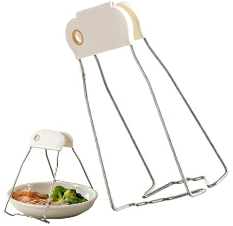 Soporte de agarre seguro, clip antiquemaduras para cocinar, metal duradero con mango ergonómico, herramienta de elevación de placas, equipo de seguridad de cocina, freidora de aire, microondas, horno