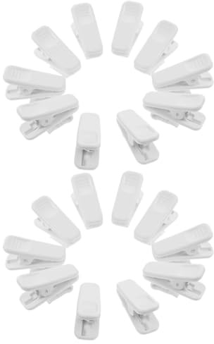 Ipetboom 60 Stück Kopfhörer Kabelklemmen aus Kunststoff Weiß für 2mm Kabeldurchmesser Headset Kabelclip zur Schreibtischordnung und Kabelmanagement