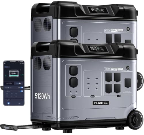 OUKITEL P5000 Pro 4000W Tragbare Powerstation 5120Wh Solargenerator 2PCs
