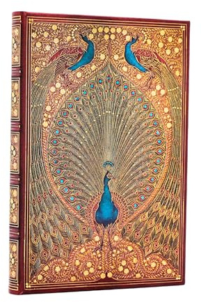 Hafiz’s Peacocks (Sangorski & Sutcliffe) Mini Unlined Hardcover Journal (Elastic Band Closure)