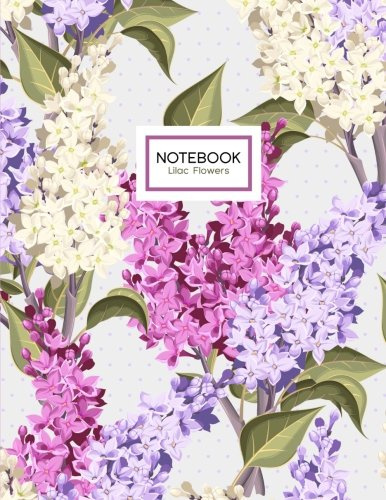 Lilac Flowers Notebook: Purple Floral Notebook (Composition Book, Journal) (8.5 x 11 Large)