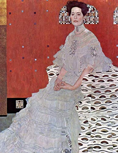Klimt LARGE Notebook #7: Cool Artist Gifts - Portrait of Fritza Riedler Gustav Klimt Notebook College Ruled to write in 8.5x11 LARGE 100 Lined Pages