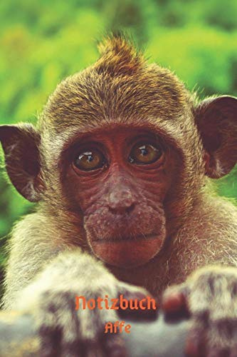 Notizbuch Affe: Tagebuch, Notizbuch mit E-mail, Telefon und Geburtstagsliste für Schule, Hobby und Freizeit.