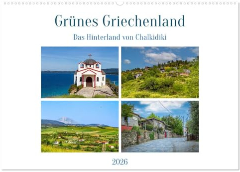 Grünes Griechenland (Wandkalender 2026 DIN A2 quer), CALVENDO Monatskalender: So grün ist Griechenlands Norden (CALVENDO Natur)
