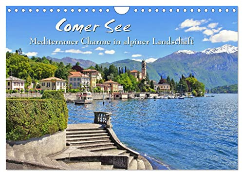 Comer See - Mediterraner Charme in alpiner Landschaft (Wandkalender 2026 DIN A4 quer), CALVENDO Monatskalender: Bilderreise um den Lago di Como in den italienischen Alpen (CALVENDO Orte)