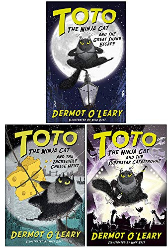 The Toto the Ninja Cat Series 3 Books Collection Set By Dermot O’Leary ( the Great Snake Escape , the Incredible Cheese Heist , the Superstar Catastrophe )