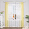 Yujiao Mao 2er-Pack Verlauf-Farben Muster Voile Gardinen Schal Vorhänge mit Kräuselband, BxH 140x225cm, Gelb