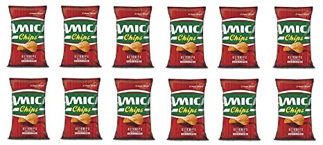 12x Amica Chips Ketchips Ketchup Patatine Kartoffelchips gesalzen 50g Kartoffel Ketchips Ketchup Patatine Kartoffelchips gesalzen 50g Kartoffel