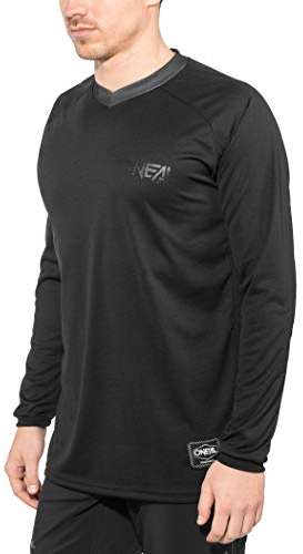 O'NEAL | Motocross-Trikot | Enduro Motorrad | Passform für Maximale Bewegungsfreiheit, Eingenähter Ellbogenschutz, Atmungsaktiv | Element Jersey Classic | Erwachsene | Schwarz | Größe XL