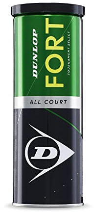 Dunlop Tennisball Fort All Court TS - für Sand, Hartplatz und Rasen (1x3er Dose)