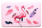 HomDSim Fashion bedruckte Badematte, Muster mit Badezimmerteppich, weich, rutschfest, Küchenteppich, Fußmatte, Heimdekoration, Zubehör – 75 x 45 cm Flamingo