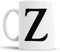 Faithful Prints Alphabet Mug Letter Mugs Initial Coffee Cup Birthday Fathers Day Gift (Letter Z)