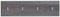 trendteam smart living - Line - Garderobenpaneel - Rauchsilber - Garderobenleiste mit 4 Kleiderhaken - (BxHxT) 80 x 21 x 2 cm - silberfarbene Haken - Kratzfest