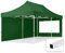 TOOLPORT 3x6m Faltpavillon Pavillon Partyzelt Gazebo Stahl 30mm, 2 Seitenteile, Panoramafenster, grün
