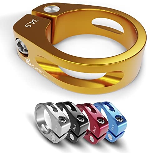 IMPALAPRO Bike - Chiusura Sella - Morsetto Sella Bici - Collarino Sella - Fissaggio Sella - Attacco Sella Bici - Collarino Reggisella - Reggisella Bicicletta (Oro, 31,8mm/1.25in)