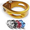 IMPALAPRO Fahrrad Sattelklemme - Sattelklemme 34,9/31.8 - Aluminium Legierung Sattelkloben - Fahrradsattel Halterung - Fahrradsattel Befestigung - Saddle clamp (Golden, 31,8mm)