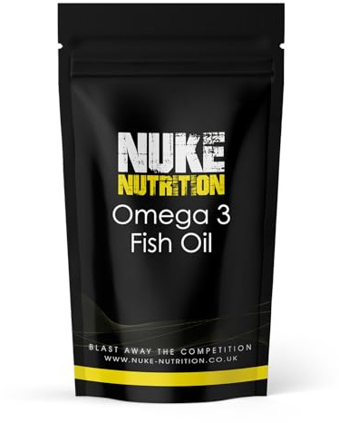 Nuke Nutrition Omega 3 Fish Oil Capsules 1000mg with DHA & EPA | Nuke Nutrition Omega 3 Fish Oil Capsules 1000mg with DHA & EPA