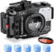 Sea frogs Waterproof Camera Housing Compatible with Olympus TG-6 IPX8 60m/196ft Maximum Diving Depth Underwater Camera Case for Diving, Surfing, Rowing, Skiing Black