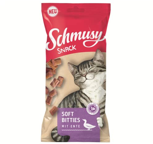 Schmusy Snack Soft Bitties - Katzenleckerli mit Ente -Bundle - 8 x 60 g