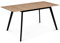 IDMarket - Table scandinave Extensible Rectangle Inga 4-8 Personnes Plateau Bois Pieds Noirs 120-160 cm