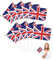Bandera británica Union Stick,Gran Bretaña Mini Bandera portátil,Bandera UK,Pequeña bandera UK,mini bandera UK,para celebraciones nacionales y del Día de los Caídos,14X21cm,10 piezas