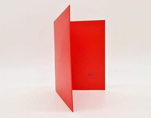 Individualisierbare Grußkarte mit Audio-Aufnahmefunktion. Gestalte festliche Grüße mit Songs, Sprachbotschaften, Bildern und deinen persönlichen Worten – die Karte mit Soundeffekt. (rot)
