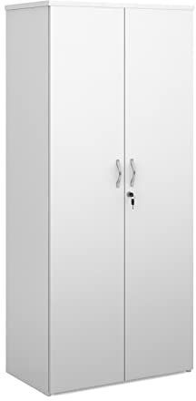 Mr Office Universal double door cupboard 1790mm high with 4 shelves, White