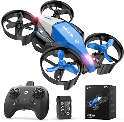 Holy Stone HS210F Mini Drohne für Kinder, 2 in 1 RC Quadrocopter mit Landmodus and Flugmodus, One Key Start Höhenhaltung, 3D Flips, Headless Modus Spielzeug Geschenke für Jungen,C0 (Blau)