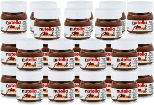 Ferrero - Pots en verre en miniature ensemble de 26 unités de 25 g crème à la noisette et au chocolat - Pack Promoo