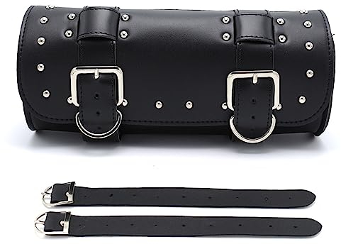 Borsa Da Sella Moto, Borsa Per Forcella Da Moto, Impermeabile Borsa Porta Attrezzi Moto Con 2 Cinghie Di Fissaggio, Per Deposito Moto e Biciclette, Per Maggior Parte Delle Motociclette(Nero)