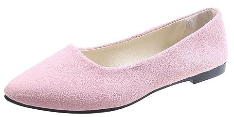 ticticlily Chaussures Femme Confort Chic Ballerines Femme Confortable Slip-Ons Plat A Rose Clair 39 EU